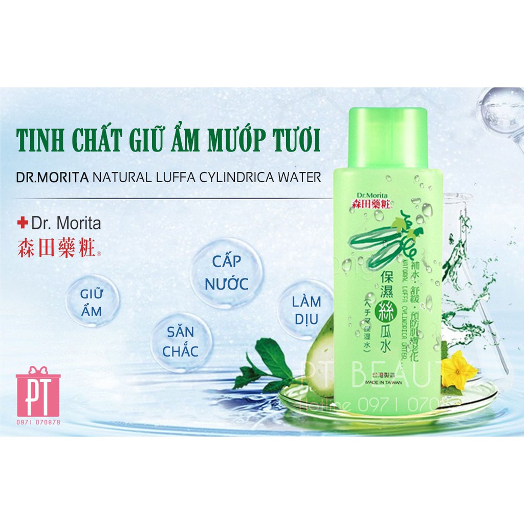 Nước cân bằng da dưỡng ẩm Dr.Morita Natural Luffa Cylindrica Water 150ml