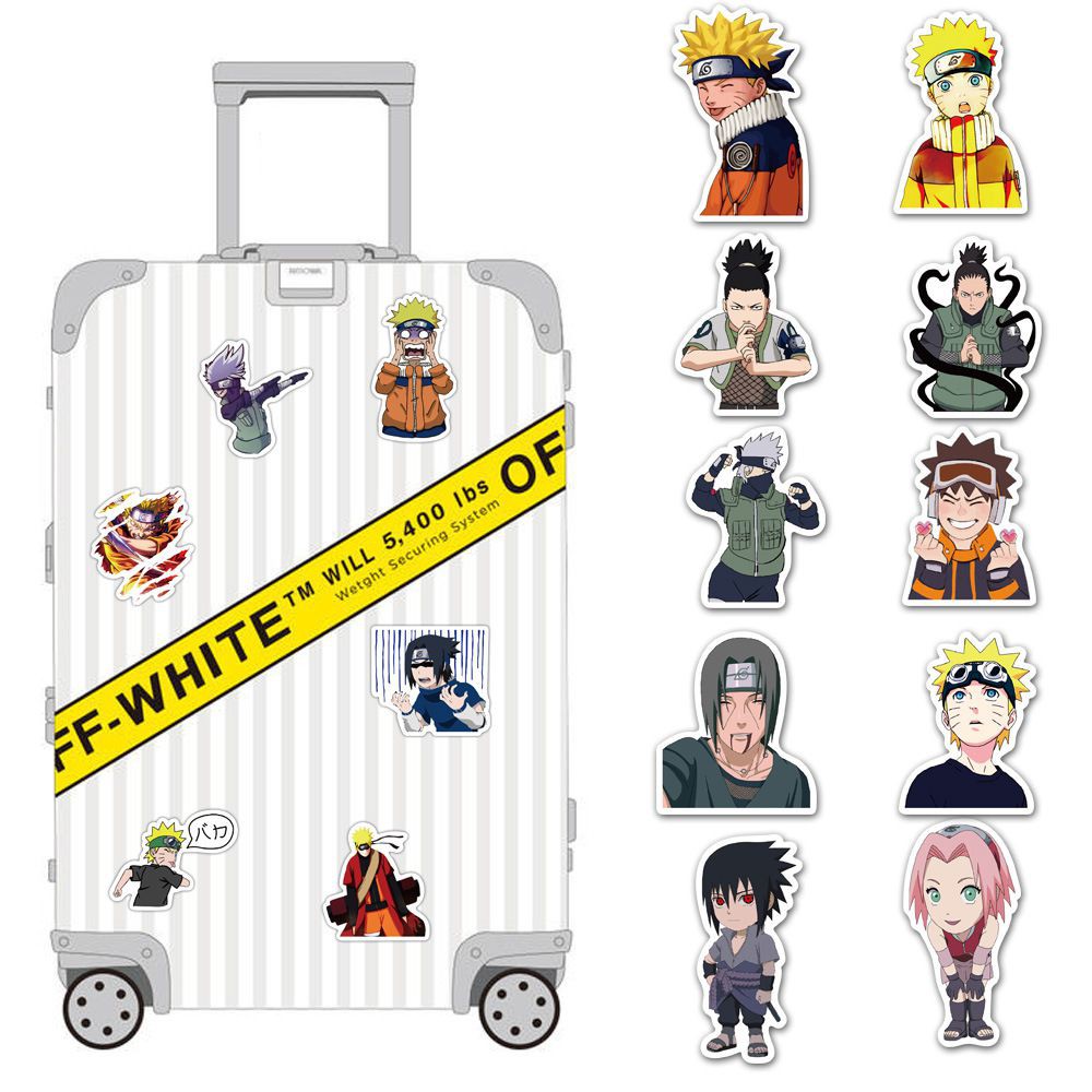 100 nhãn dán hình Naruto kháng nước trang trí tiện lợi