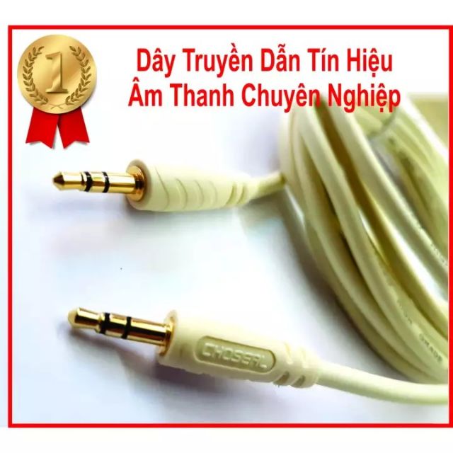 Dây loa kết nối âm thanh Choseal 2 đầu AUX 3.5mm chống nhiễu siêu bền 1.8m
