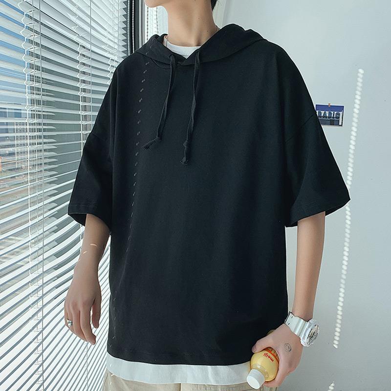 Áo Hoodie Tay Lửng Thời Trang Phong Cách Hàn Quốc Cho Nam