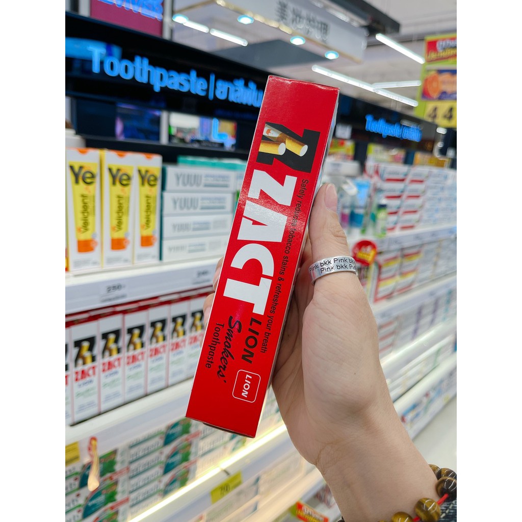 KEM ĐÁNH RĂNG DÀNH CHO NGƯỜI HÚT THUỐC ZACT LION SMOKERS TOOTHPASTE 160G THÁI LAN