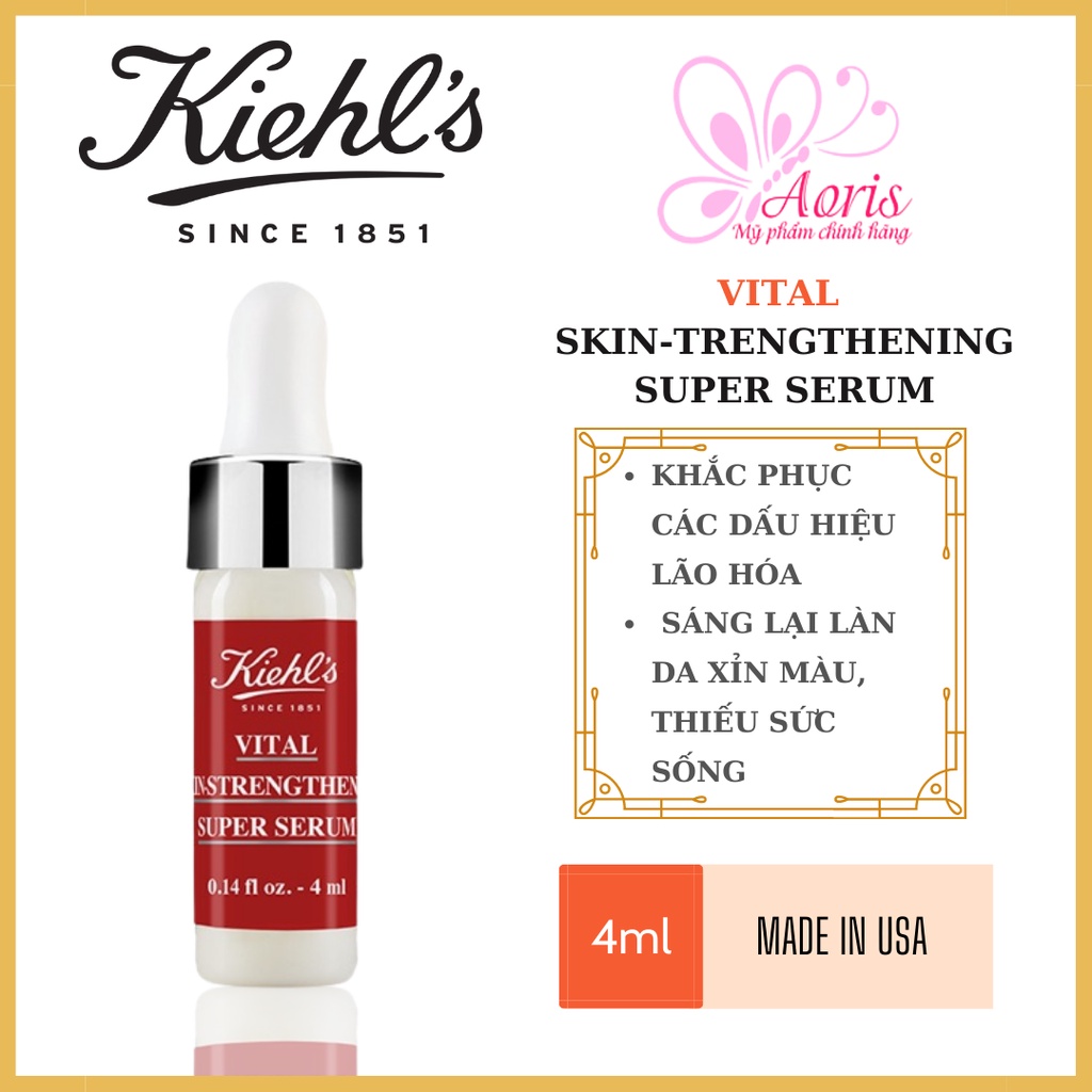 Tinh chất ngừa lão hóa Kiehl's Vital Skin-Strengthening Super Serum - 4ml