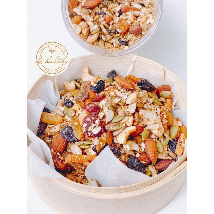 Tặng Quà 60k - 1KG Ngũ Cốc Hạt Dinh Dưỡng Granola Cao Cấp Loại Siêu Hạt Tặng kèm 150G