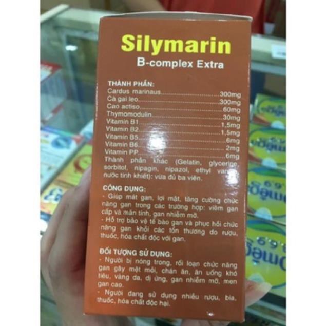 Bổ gan mát gan Silymarin B-complex giải độc gan, tăng cường chức năng của gan 100v