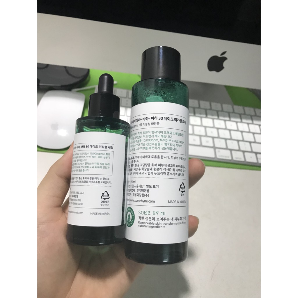 Combo Nước Hoa Hồng Some By Mi + Serum Some By Mi 30 Days Miracle Aha Bha Pha