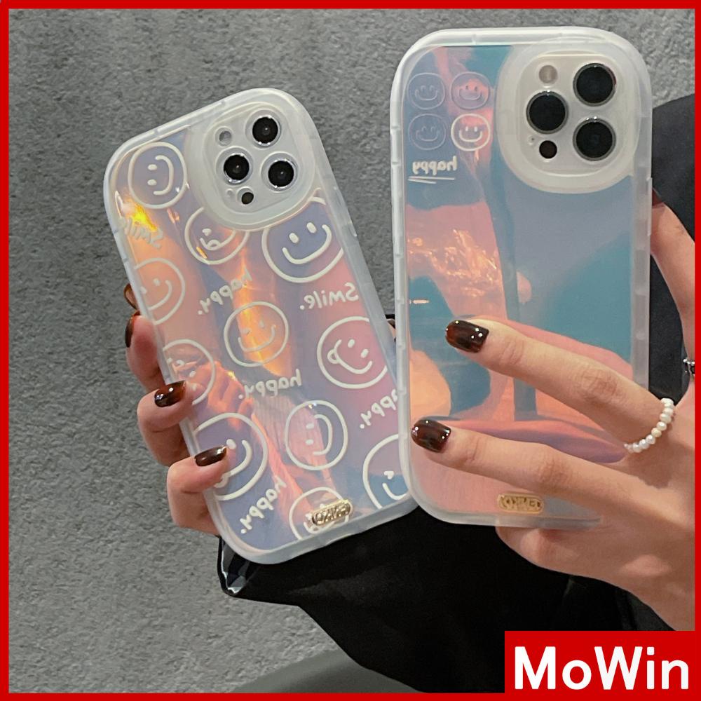 Ốp điện thoại tráng gương họa tiết mặt cười cho iPhone 11 12 Pro Max 7 Plus Xr Xs Max 12 Se2020 Xs Max 11 7/8plus