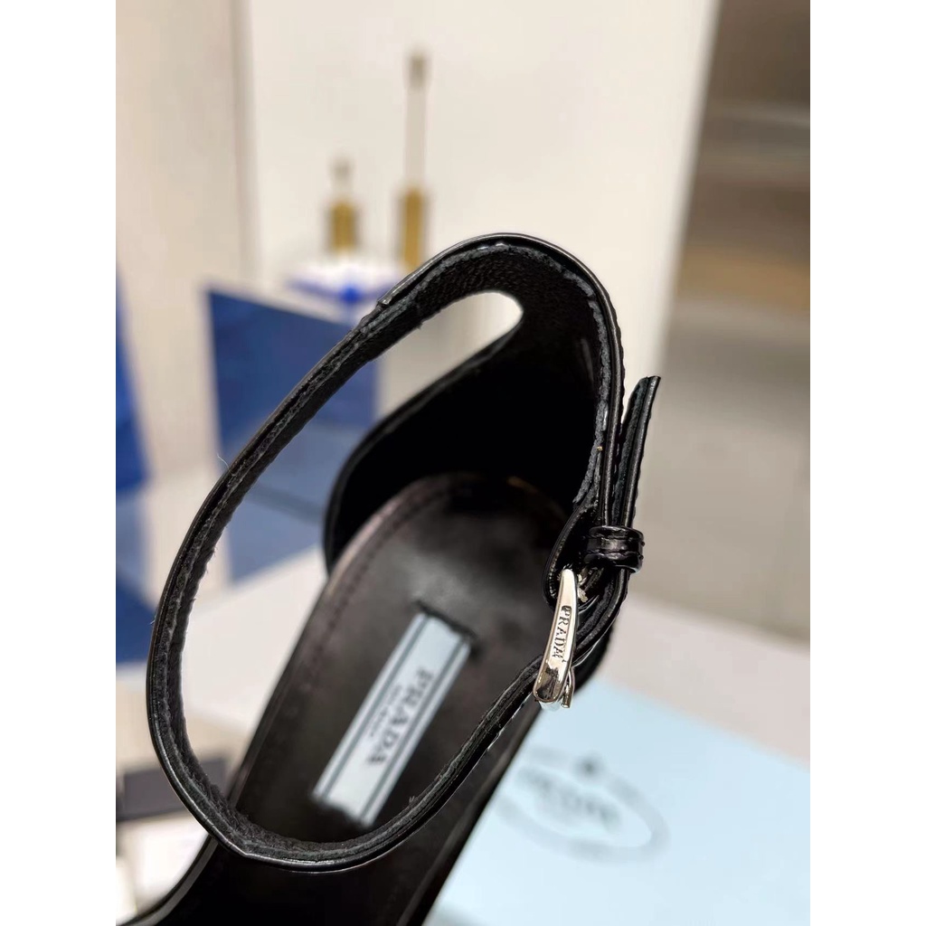 Giày cao gót nữ da thật thời trang cao cấp Prada phong cách thời thượng, thu hút