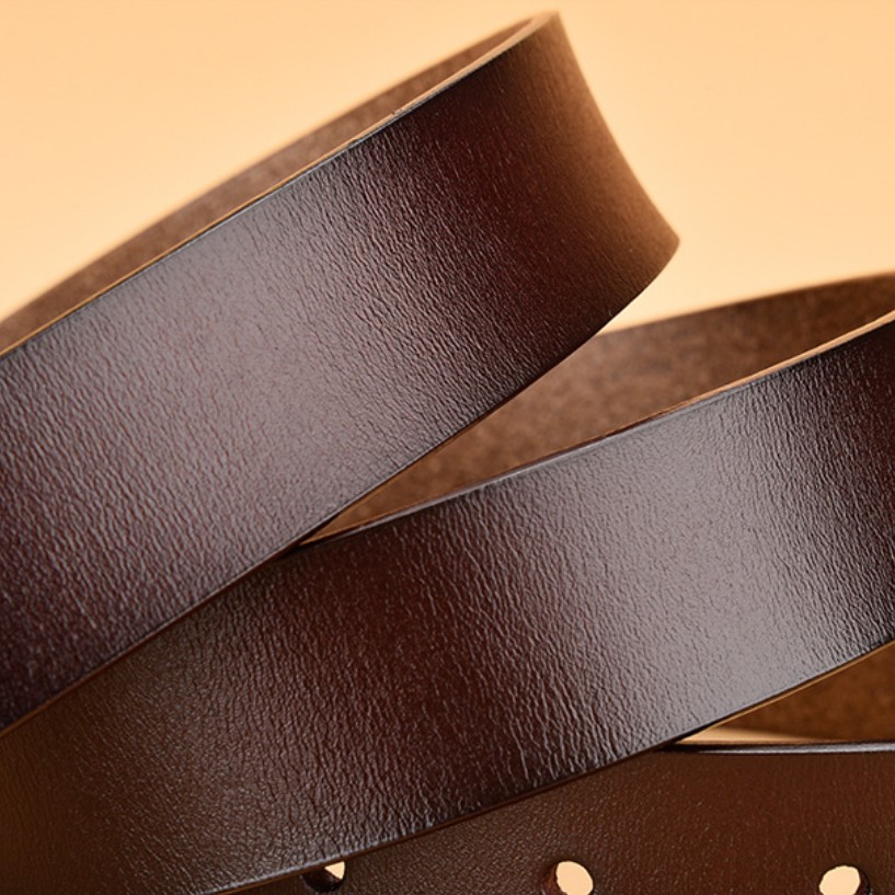 Thắt Lưng Da Bò Phối Khóa Vàng Thời Trang Cho Nữ