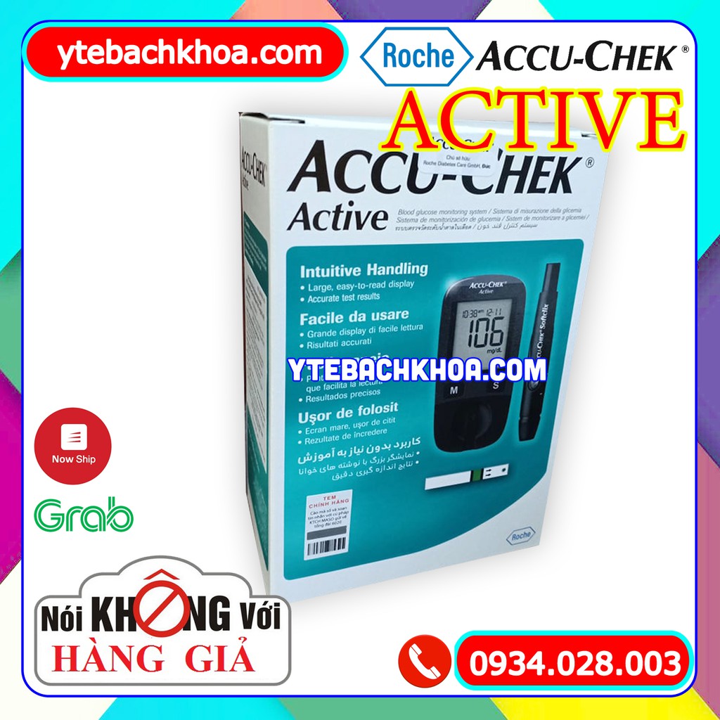 Máy đo đường huyết accuchek active thế hệ 4 năm 2022 có tem chống hàng giả - ảnh sản phẩm 6