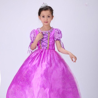 Đầm công chúa tóc mây Rapunzel Bb08