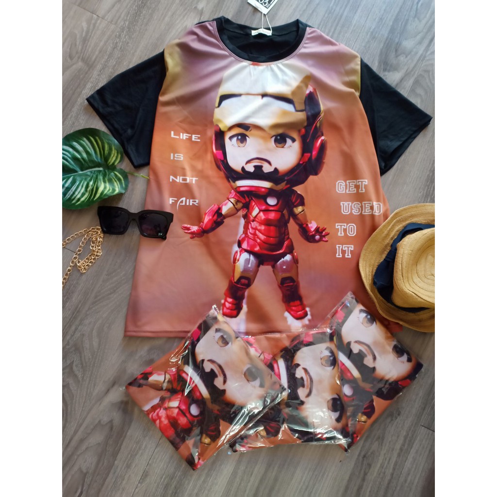 áo thun marvel bigsize UNISEX ( ironman toy) - Áo ngắn tay không cổ - Áo thun chất đẹp