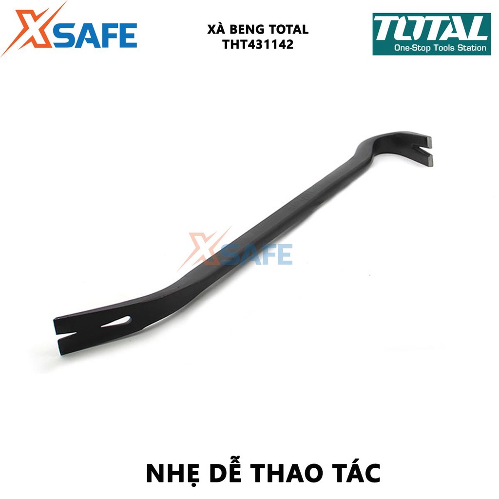 Xà beng TOTAL THT431142 | thanh xà beng kích thước 14&quot;(350mm) x 7/8&quot;(22mm) x 1/2&quot;(12.0mm) đào lỗ hoặc nạy, bẩy đinh