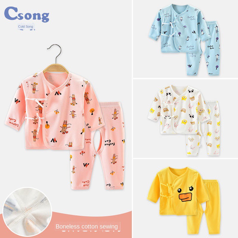 Bộ Đồ Lót Cotton Hình Chú Tiểu Đáng Yêu Cho Bé Sơ Sinh 0-3 Tháng Tuổi