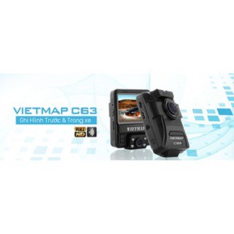 Bộ VietMap C63 (Camera Hành Trình ghi hình Trước &amp; Trong xe Cảnh Báo Thông Tin Giao Thông phát WiFi truyền dữ liệu qua S
