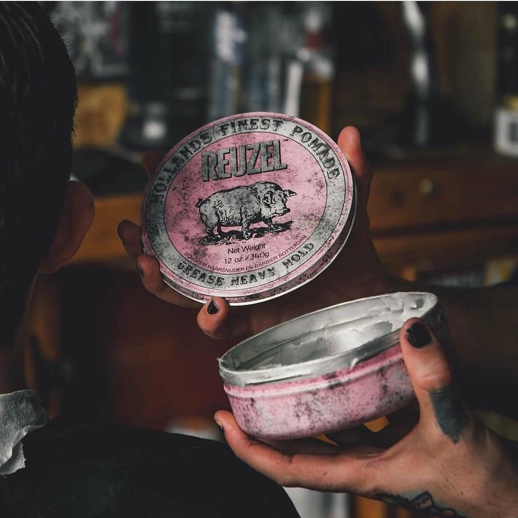 Pomade vuốt tóc Reuzel Pink Pomade Heo hồng - 35g - 113g - 340g