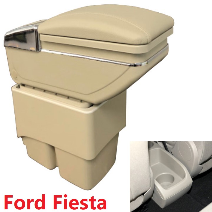 Hộp tỳ tay ô tô, dùng cho xe ô tô Ford - Fiesta JDZX-FITA - 2 màu: Đen và Kem