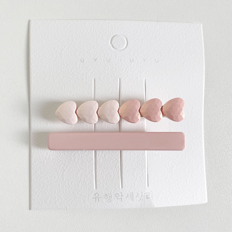 Kẹp Tóc Mái Ngang Một Bên Dạng Hạt Đậu Kem Tình Yêu Nổi Tiếng Netflix Thời Trang Cho Nữ