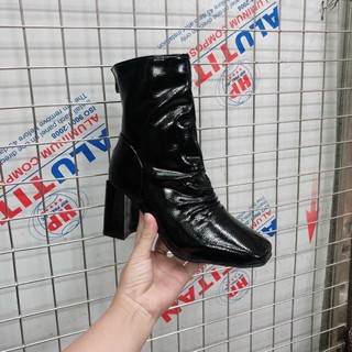 Boots da nhăn bóng Fullbox