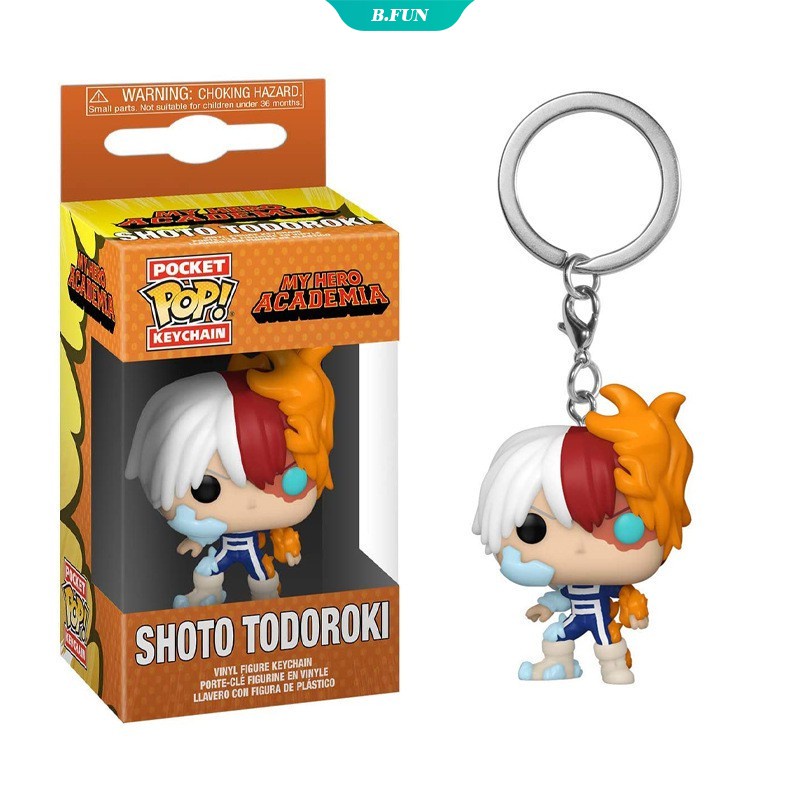 Móc khóa Funko Pop vinyl mặt nhân vật Deku Bakugou Katsuki Todoroki Shoto Aizawa Shouta hoạt hình My Hero Academia