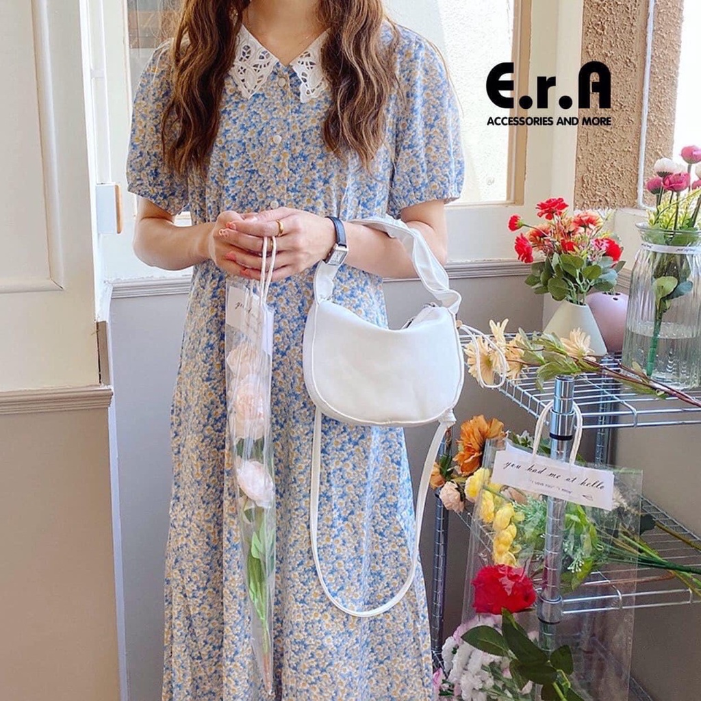 Túi Xách Đeo Chéo Nữ ERASHOP 077274 - Vải Dây Nhún Trơn Basic (mẫu 2), Dễ Thương, Phong Cách Hàn Quốc, Siêu Rẻ Đẹp