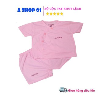 Bộ cộc tay khuy lệch cho bé từ sơ sinh 0-9kg [ Hàng Chuẩn Loại 1 ]