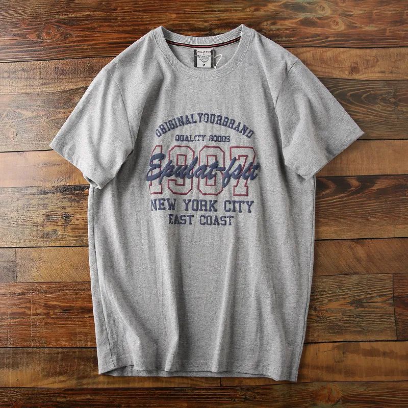 [GYMen]  Áo Thun Thể Thao Cotton Tay Ngắn Dáng Rộng Thoáng Khí Thấm Hút Mồ Hôi In Họa Tiết Phong Cách Retro Cho Nam