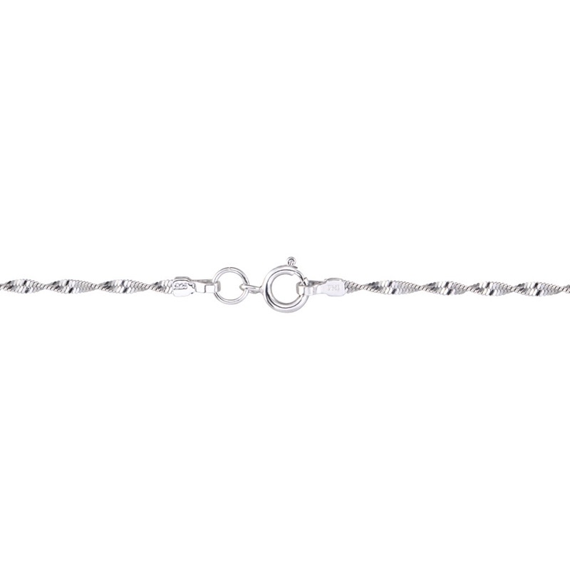 Dây chuyền nữ xoắn bạc ý cao cấp sáng đẹp - THJ SLIVER