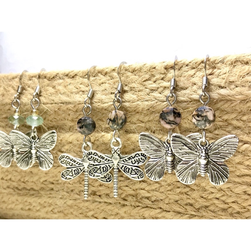 GARDEN : Hoa tai, Bông tai handmade,thiên nhiên, thiết kế