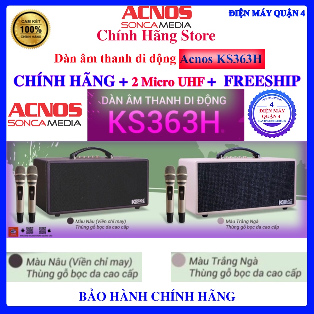 Dàn âm thanh di dộng Acnos KS363H - Hàng chính hãng - New 2022