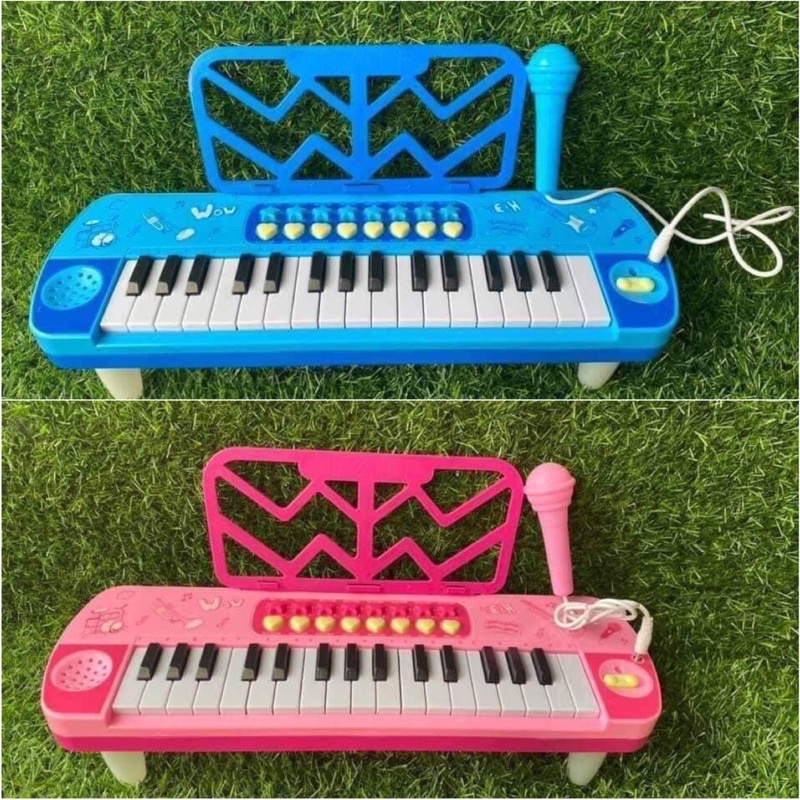 ĐỒ CHƠI ĐÀN PIANO CÓ MICRO VÀ NHẠC ĐÈN CHO BÉ ( TẶNG 3 PIN AA)