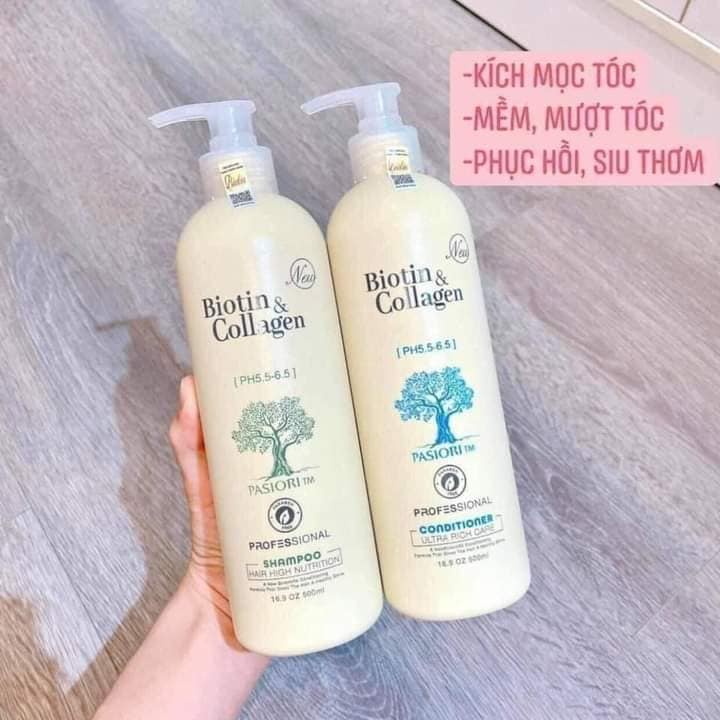 [Hàng Chuẩn] Biotin Collagen ⚡FreeShip⚡ Cặp Dầu Gội, Xả - Chống Rụng Kích Thích Mọc Tóc