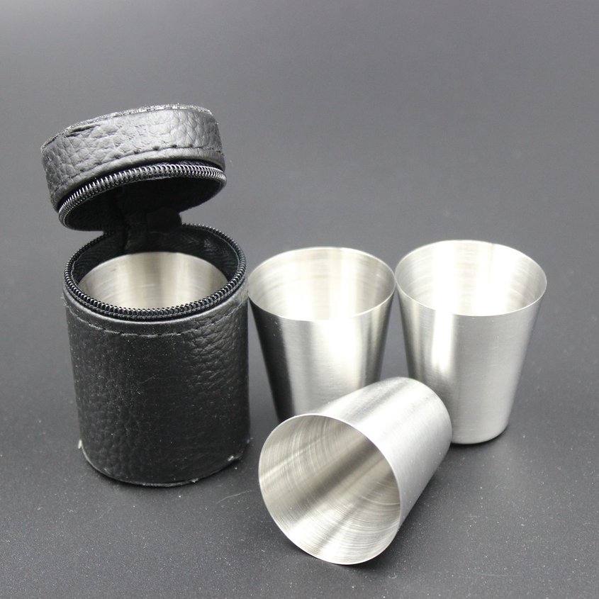 Cốc uống nước trà cà phê bằng thép không gỉ 30ml tiện dụng mang theo khi đi cắm trại
