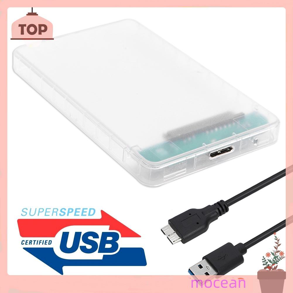 Hộp Đựng Ổ Cứng Trong Suốt Mocean 2.5 Inch Hdd Ssd Sata Iii Sang Usb 3.0