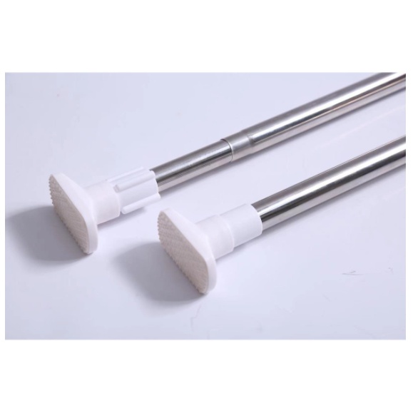Thanh Treo Rèm Cửa / Tắm INOX đa năng cao cấp đầu vuông - Không Cần Khoan Tường - Nhiều kích thước
