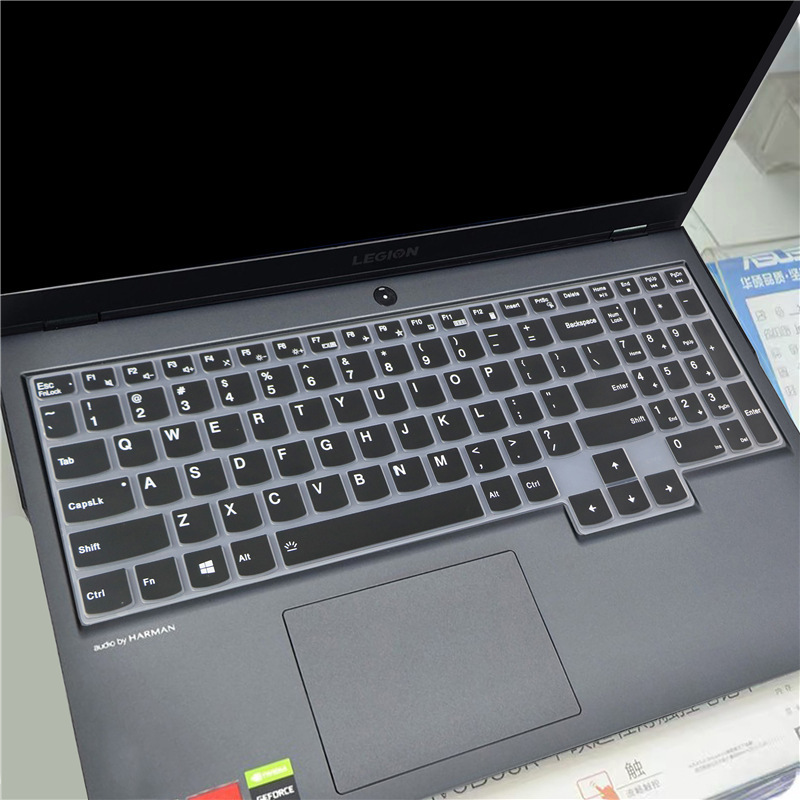 Custodia In Silicone Per Tastiera PC Gaming Legion 5i/7i/5p, IdeaPad Gaming 3i 15 – Layout USA, Anti-polvere (Nero)