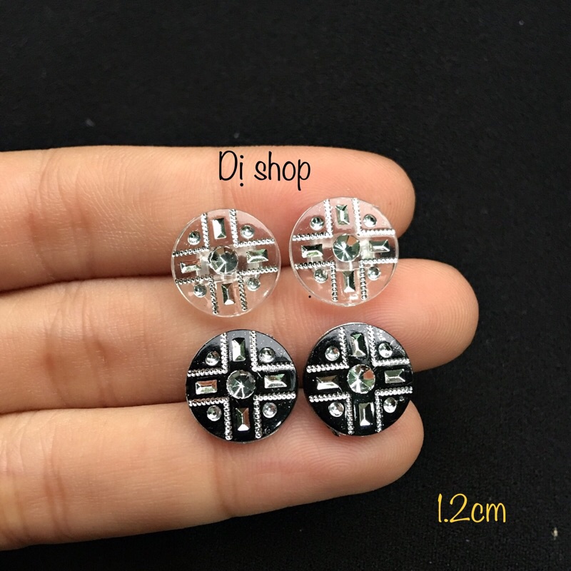 set 10 NÚT SƠ MI 1.2CM đế lồi