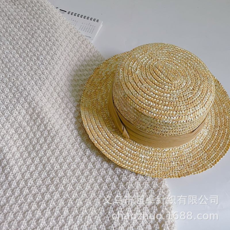 Mũ Cói Vàng Viền Vải Nhiều Màu Cho Bé Trai Bé Gái - Shop Phụ Kiện Trẻ Em Phong Cách Hàn Quốc Moy Kids