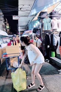 [XÁCH TAY THÁI] Sandal đen bánh mì đế cao 5p