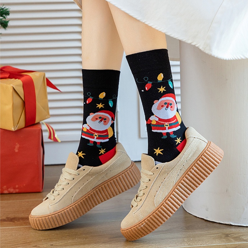Xiangbao Vớ Nhiều Màu In Họa Tiết Giáng Sinh Vui Nhộn Mới Lạ Cho Người Lớn Hosi