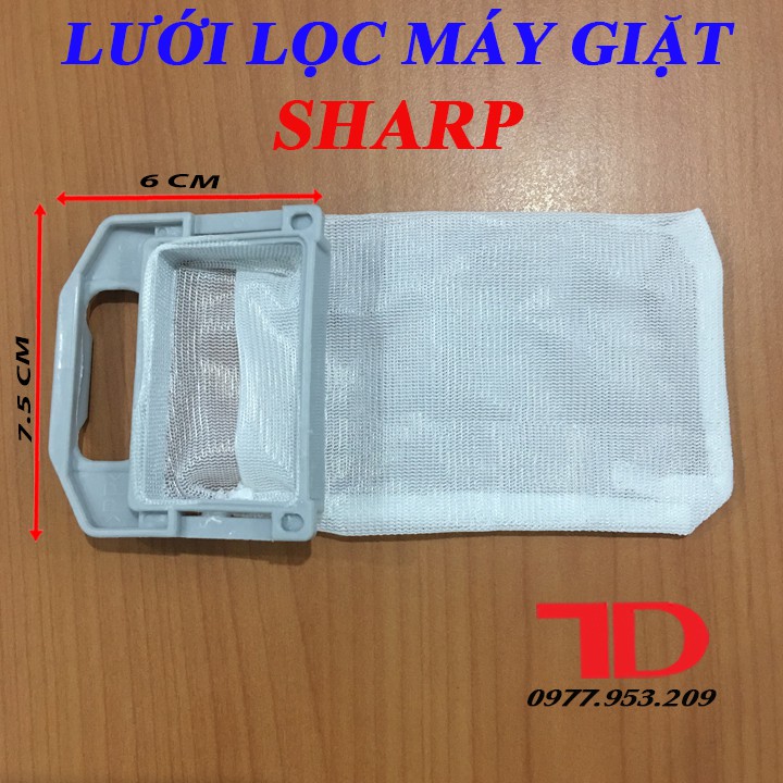 Lưới lọc máy giặt Sharp, túi lọc cặn bẩn và xơ vải - Điện Lạnh Thuận Dung