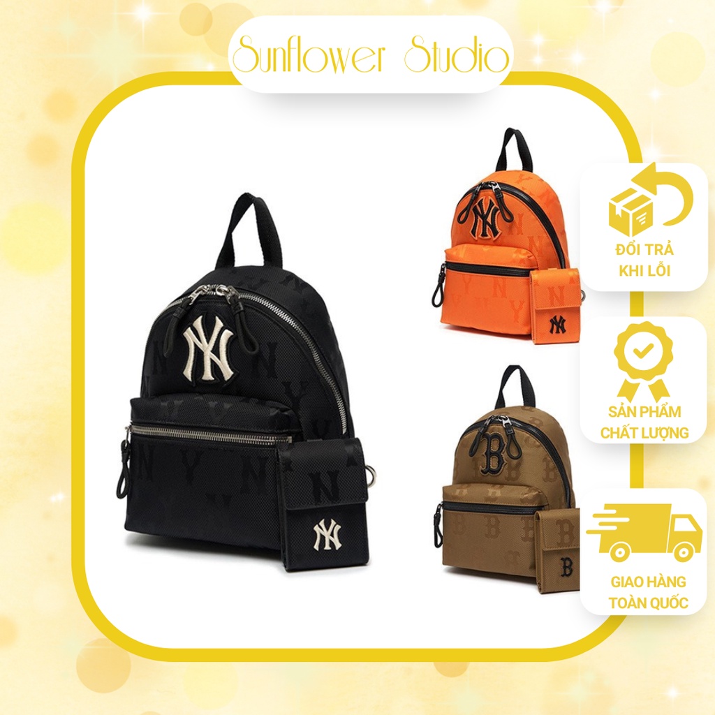Balo MLB Monogram Nylon Jacquard Mini Backpack, Balo thời trang Unixex cho học sinh/sinh viên