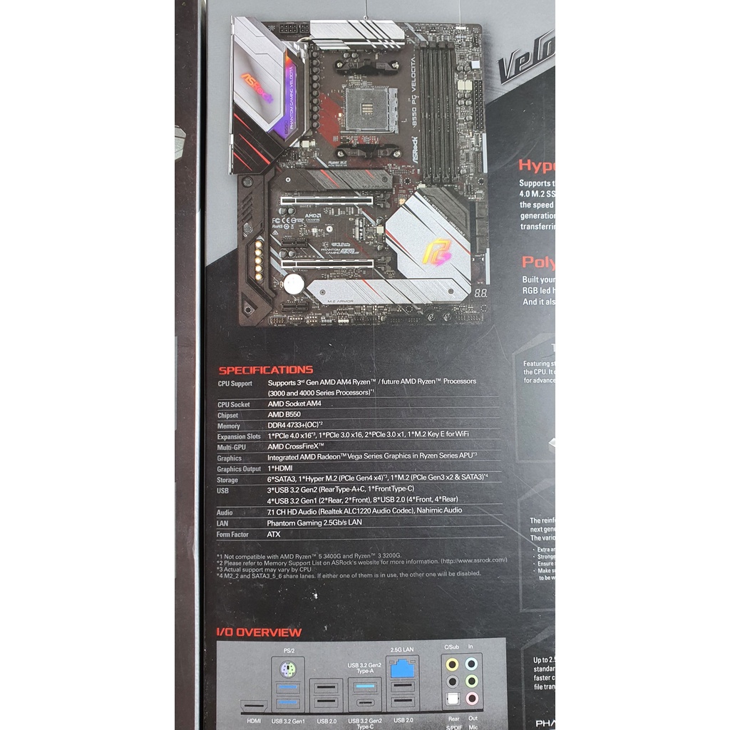 Bo Mạch Chủ Asrock B550 PG Velocita