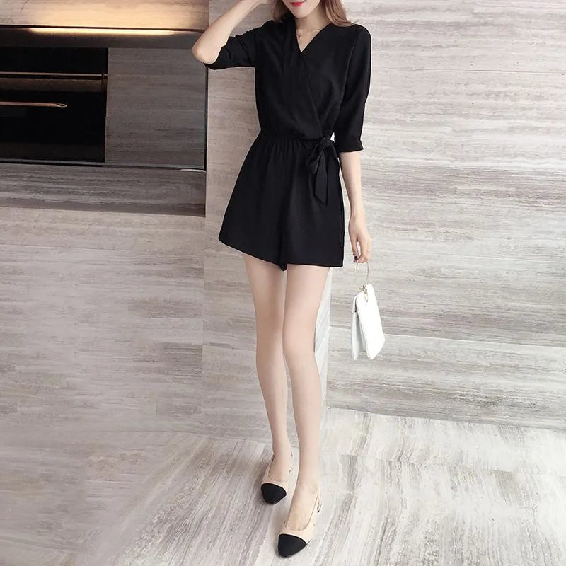 [  FREESHIP CHO ĐƠN TỪ 50K ] JUMSUIT TAY LỠ DÂY THẮT EO QUẦN NGẮN