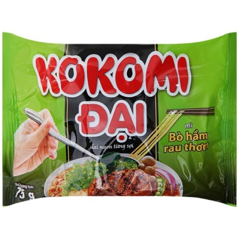 Thùng mì tôm kokomi đại 75g bò hầm rau thơm