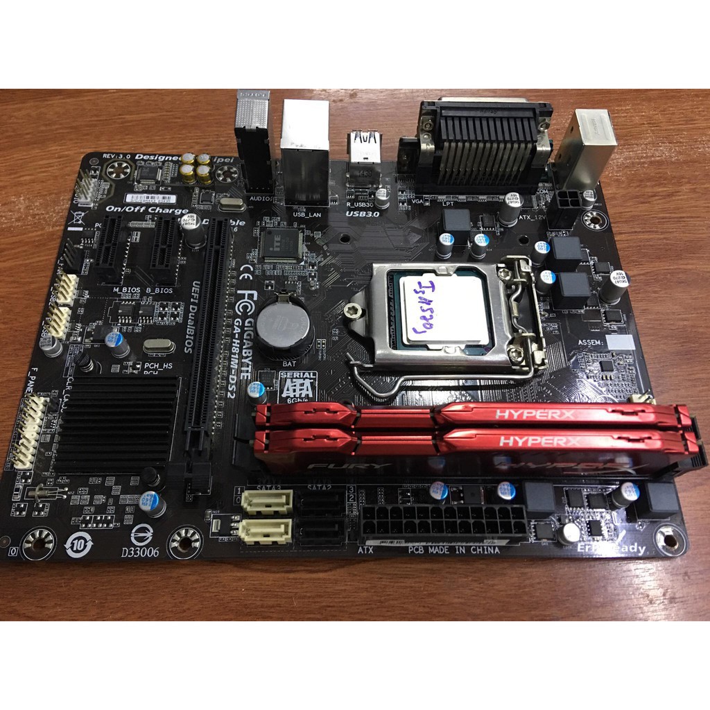 Combo Main H81 socket 1150 + i5 4570 + Ram 8G tản thép 21