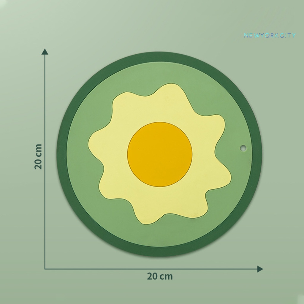 Miếng Lót Bàn Ăn Bằng Silicone Cách Nhiệt Thiết Kế Hình Quả Trứng Độc Đáo Tiện Dụng Cho Gia Đình