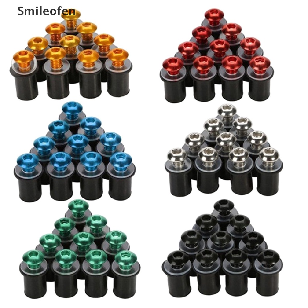 Bộ 10 Ốc Vít M5 15mm Chuyên Dụng Cho Kính Chắn Gió Xe Máy