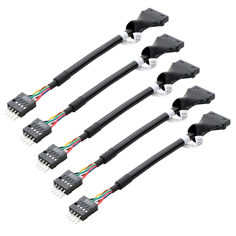 Set 5 Cáp Chuyển Đổi Usb 3.0 20 Pin Female Sang Bo Mạch Chủ Usb 2.0 9 Pin Male | BigBuy360 - bigbuy360.vn