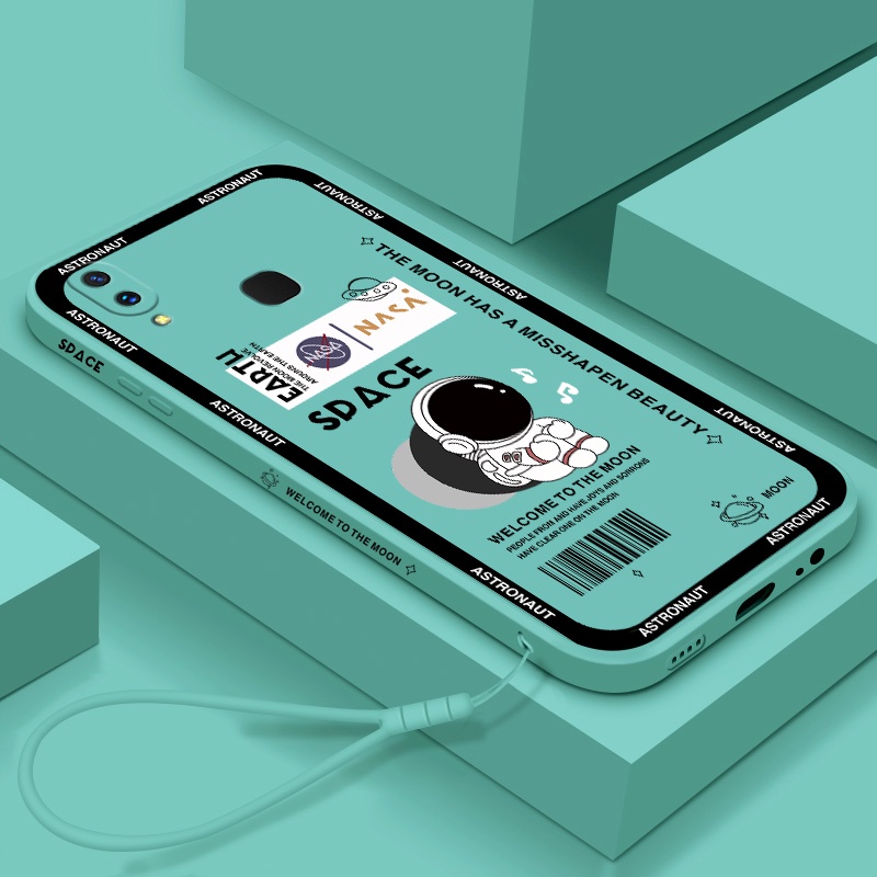 Ốp Điện Thoại Silicon Mềm Chống Dấu Vân Tay Hình Phi Hành Gia Cho VIVO Y71 Y76 Y81 Y81i Y81s Y83 Y85 Y85A Y91 Y91i Y93 Y95