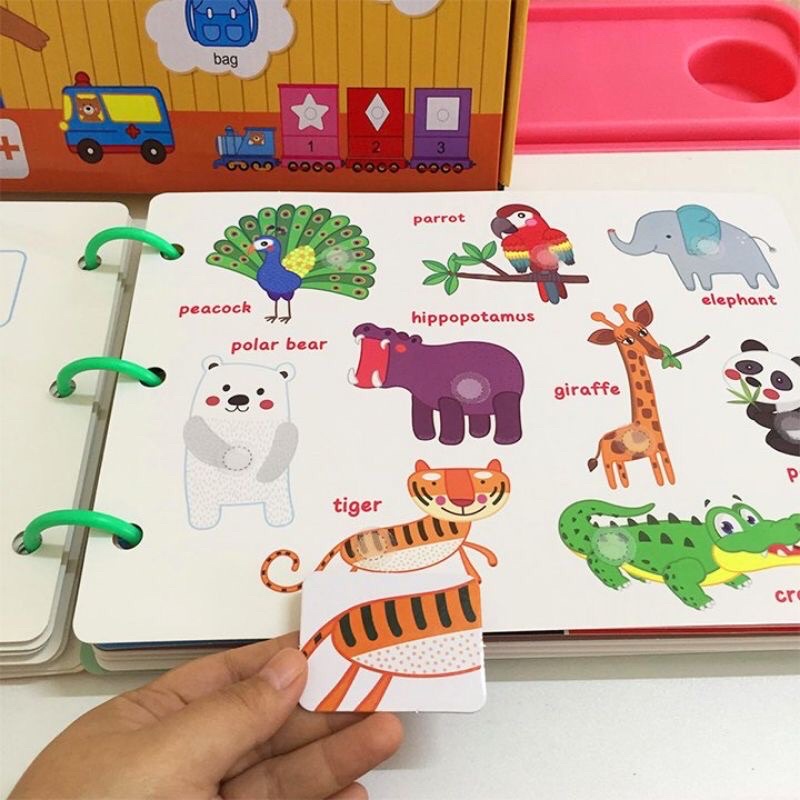 Đồ Chơi Giáo Dục Sớm Cho Bé, Bảng Bận Rộn Quiet Book, Busy Board, Bóc Dán Cho Bé 2-6 tuổi, 17 chủ đề hấp dẫn